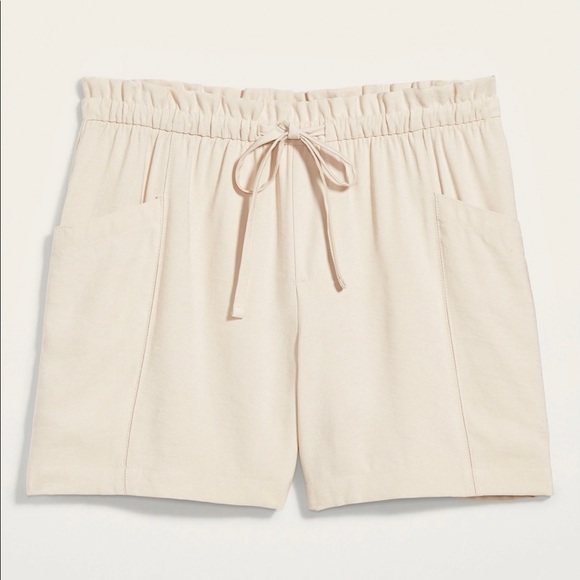 Old Navy Pants - Old Navy XL Flax linen blends shorts high waisted